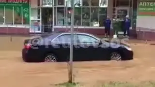 Последствия сильного дождя в Балашихе