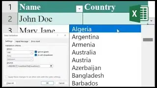 How to link a drop-down list to a structured table range in Excel 2024?