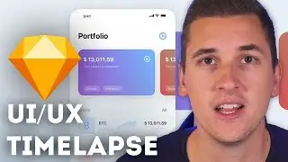 UI/UX Design Timelapse - Cryptocurrency App in 💎 Sketch