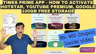 All OTT in One Subscription - Times Prime membership App | How to activate Hotstar, Youtube Premium