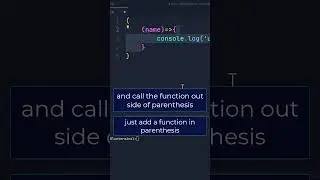 JavaScript: Immediately invoked function (IIFE) #shorts #programming #coding