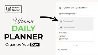 Ultimate Daily Planner in Notion: Organize Your Day Like a Pro!