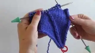 Убавление двух петель с центральной лицевой