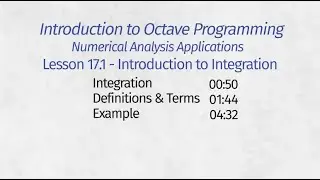 Octave Programming Lesson 17.1 - Introduction to Differential Equations