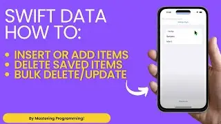 Intro to SwiftData | How to to update, Insert, delete items in SwiftUI