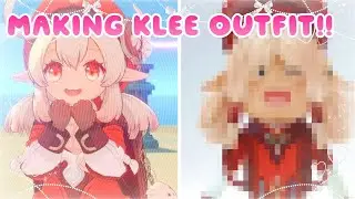 Making Klee outfit on Roblox // Genshin impact cosplay