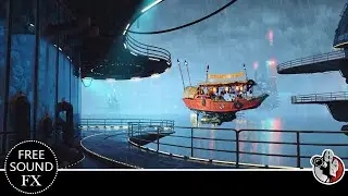 Sci-Fi city Thunder and rain sound pack - copyright free
