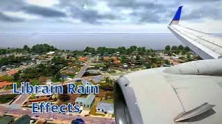 Ultra Realistic Landing In Sarasota | Librain Rain Effects | Ortho4xp