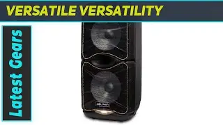 Dolphin SP-212RBT Portable Bluetooth Party Speaker Review with Lights and PA System!