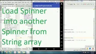 How to load spinner value from String array programmatically in android