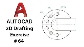 AutoCAD 2D Drafting Exercise # 64 - Basic to Advance in Hindi