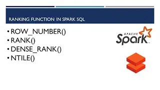 How to write Windows Ranking functions(Rank, Dense Rank, Row Number, NTile) in Spark SQL DataBricks