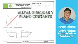 # 32 Plano cortante y vistas dirigidas #geometríadescriptiva