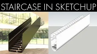 Staircase built in SketchUp - work process