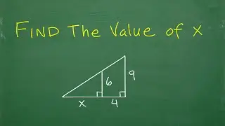 Find the value of x in the triangle.