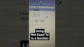 Check for Not Equal To | Fast Excel Tutorial #9