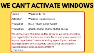 Fix - We can't activate Windows on this device as we can't connect to your organization's activation