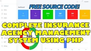 Complete Insurance Agency Management System using PHP MySQL | Free Source Code Download