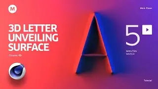 3D Letter Unveiling Surface with Cinema 4D