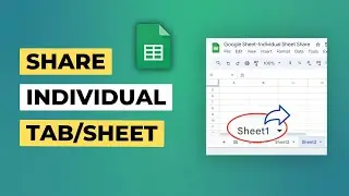 How to share individual tab(sheet) on Google Sheets | Share one sheet on Google Sheets