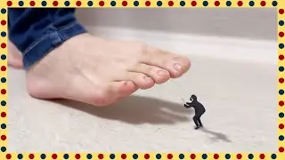 Giantess Crushes Tiny Man with Feet! Epic Size Clash! | GIANTESS FAMILY