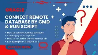 Oracle - connect remote database and execution of script file by CMD | Oracle remote db conn by cmd