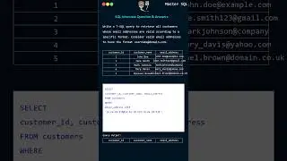 SQL to Retrieve Customers with Valid Email Addresses | SQL Interview Question & Answers | Master SQL