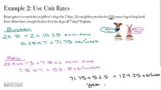 Pre-Algebra 3-1: Connect Ratios, Rates, and Unit Rates