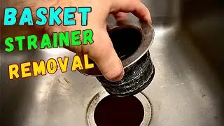 Removing a kitchen sink basket strainer