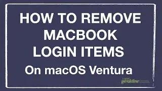 How to Remove Login Items On Mac