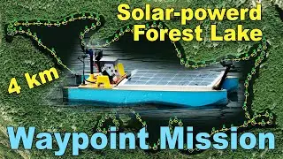 Solar Powered Autonomous Catamaran - Long forest lake mission