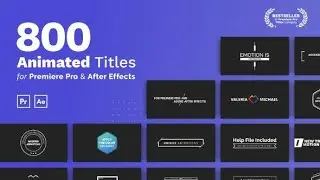Mogrt Titles - 800 Animated Titles for Premiere Pro & After Effects