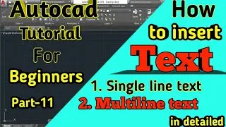 text in autocad || how to write text in autocad || text command in autocad