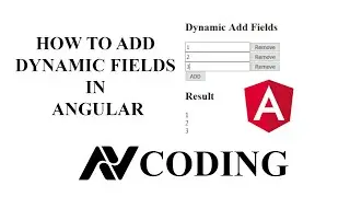 How To Add Dynamic Input Fields In Angular | AV Coding
