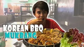 KOREAN BBQ| Samgyeopsal Mukbang (First time eating Korean Style Dish)