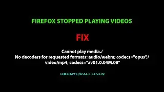 LINUX : No decoders for requested formats: audio/webm; codecs=