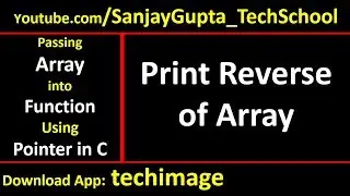 Print reverse of array by passing array into function using pointer in c programming