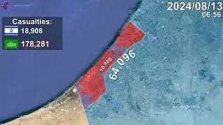 Israel-Hamas War: Every Day to September Mapped using Google Earth