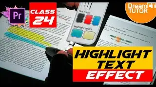 Premiere Pro Class - 24 , How To Highlight Text Tutorial.