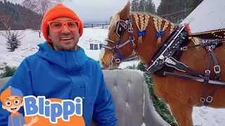 Blippis Snowy Horsey Song! 🐴 | Blippi Educational Videos for Kids