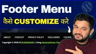 In 5 Minutes Create a Footer Menu and Update Copyright Message on a WordPress Website | Free plugin