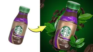 Product Manipulation in Photoshop | Starbucks coffee  advertising poster design | photoshop tutorial