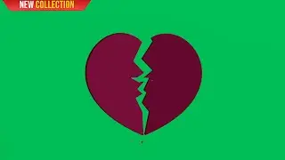 Green Screen Broken Heart Animation | 4K | Global Kreators