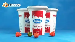 Product Animation in Blender | Yoghurt | rendered with eevee