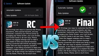 iOS 18 RC vs Stable Version Which is the Best | iOS RC Update vs Stable Update  | RC Vs Stable |