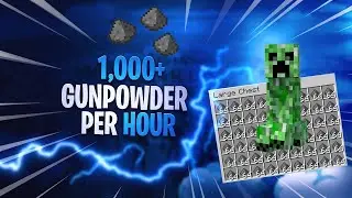 Minecraft Bedrock - EASY Creeper Gunpowder Farm! 1.15/1.16