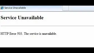 HTTP Error 503. The service is unavailable IIS ASP.NET