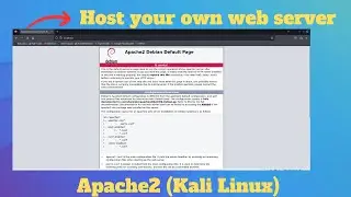 How to Start APACHE2 WEB SERVER on Kali Linux