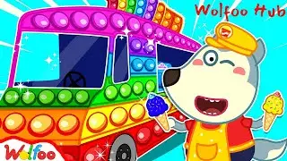 Wolfoo Examines a DIY Pop It Ice Cream Truck and Plays Pretend Selling Ice Cream kids | Wolfoo Hub