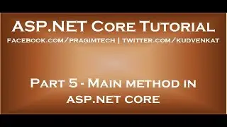 Main method in asp net core